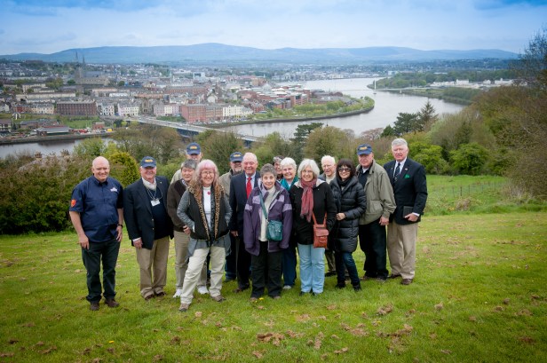 On a hill overlooking Derry and the River Foyle